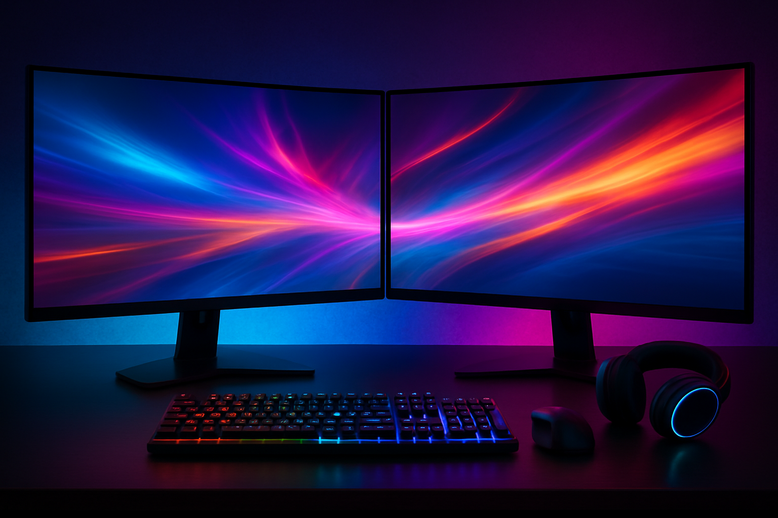 2 Gaming monitors side by side
